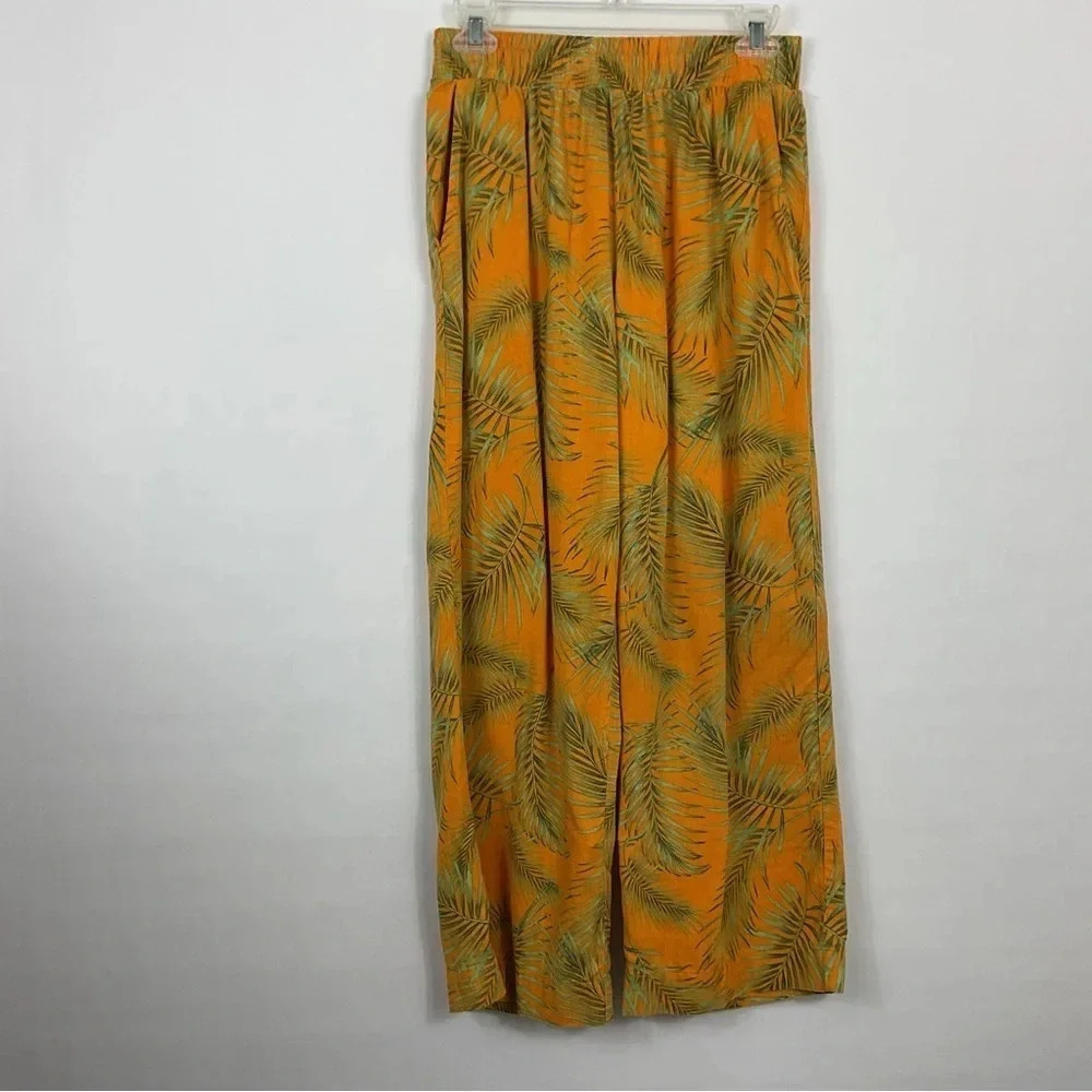 Panama Jack‎ Tropical Print Linen Blend Pants Size Medium